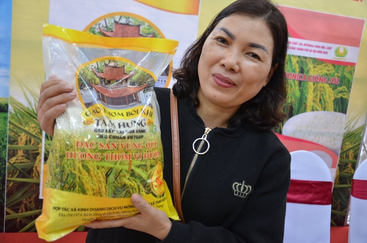Gạo thơm Bối Khê. Ảnh: Đinh Thanh Huyền.