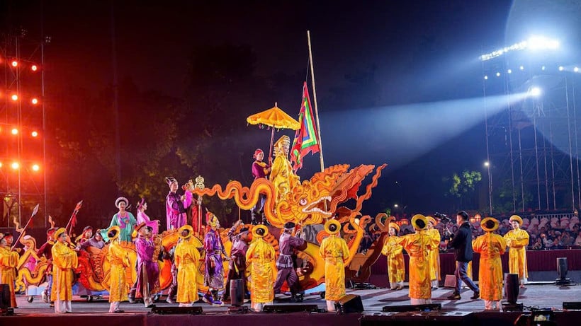 Một màn trình diễn trong đêm nghệ thuật. (Ảnh: Ban tổ chức)