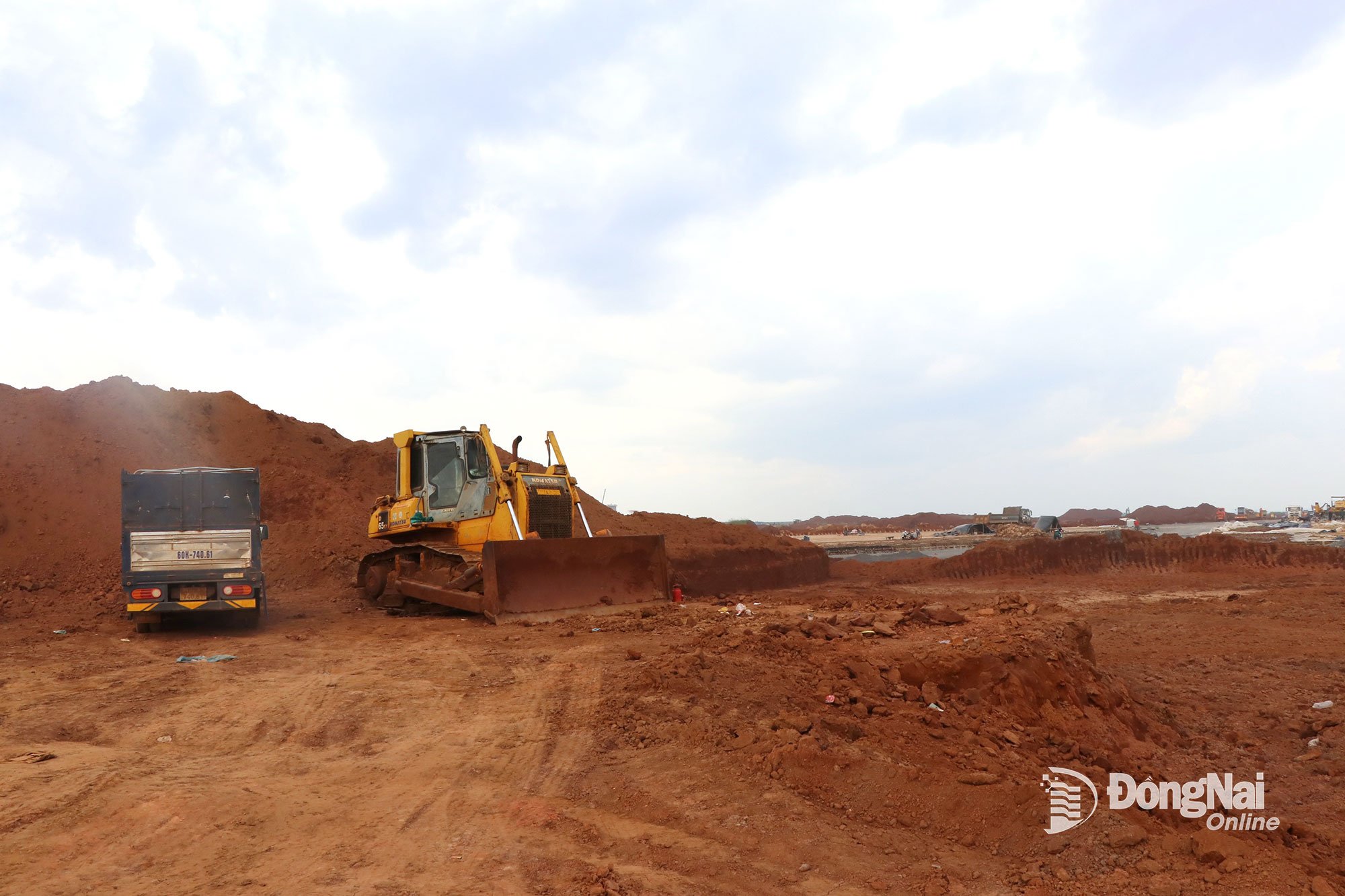 Källa för deponimaterial som används i Long Thanh International Airport-projektet. Foto: Hoang Loc