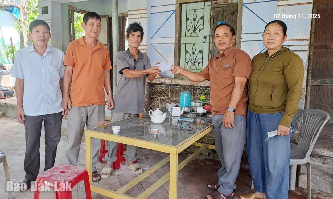 សហករណ៍សេវាកម្មអាជីវកម្មកសិកម្ម Hoa Phong គាំទ្រសមាជិកដែលរងផលប៉ះពាល់ដោយខ្យល់ព្យុះ។