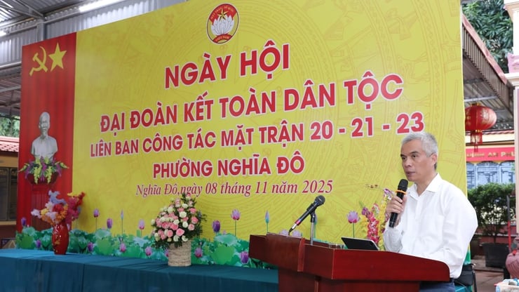 Ngày hội Đại đoàn kết toàn dân tộc phường Nghĩa Đô năm 2025- Ảnh 1.