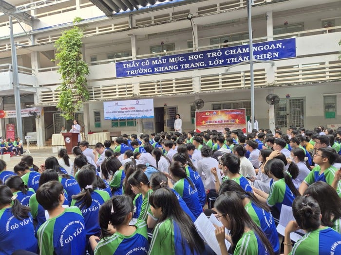 Nâng cao nhận thức cho hơn 1.200 học sinh về tác hại thuốc lá, thuốc lá điện tử- Ảnh 1.
