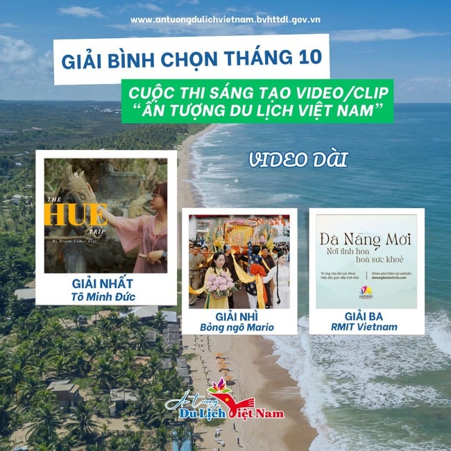 Công bố giải bình chọn tháng 10 Cuộc thi sáng tạo video/clip Ấn tượng Du lịch Việt Nam - Ảnh 1.