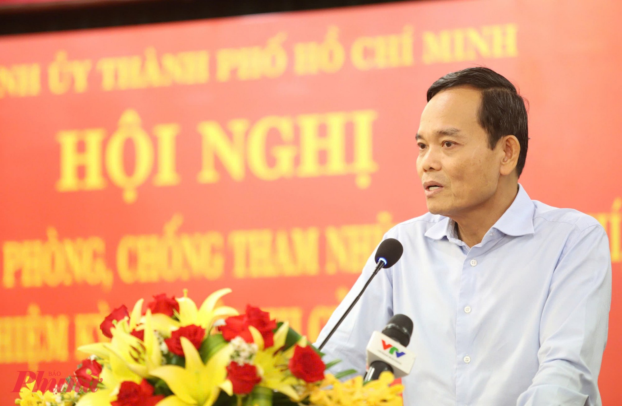 Bí thư Thành ủy TPHCM Trần Lưu Quang, phát biểu tổng kết hội nghị - Ảnh: Thanh Tâm