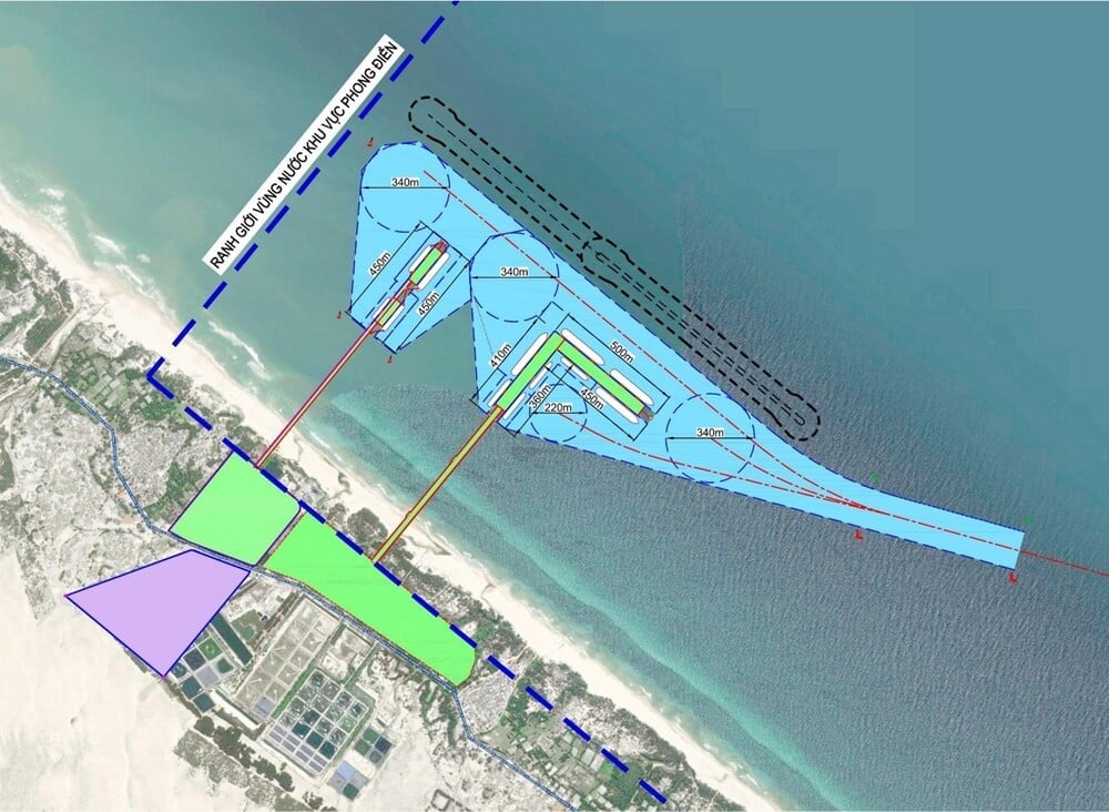 ទិដ្ឋភាពនៃកំពង់ផែ 2 និង 3 នៃកំពង់ផែ Phong Dien ។