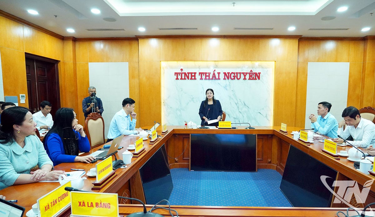 Schůzi předsedala místopředsedkyně provinčního lidového výboru Nguyen Thi Loan.