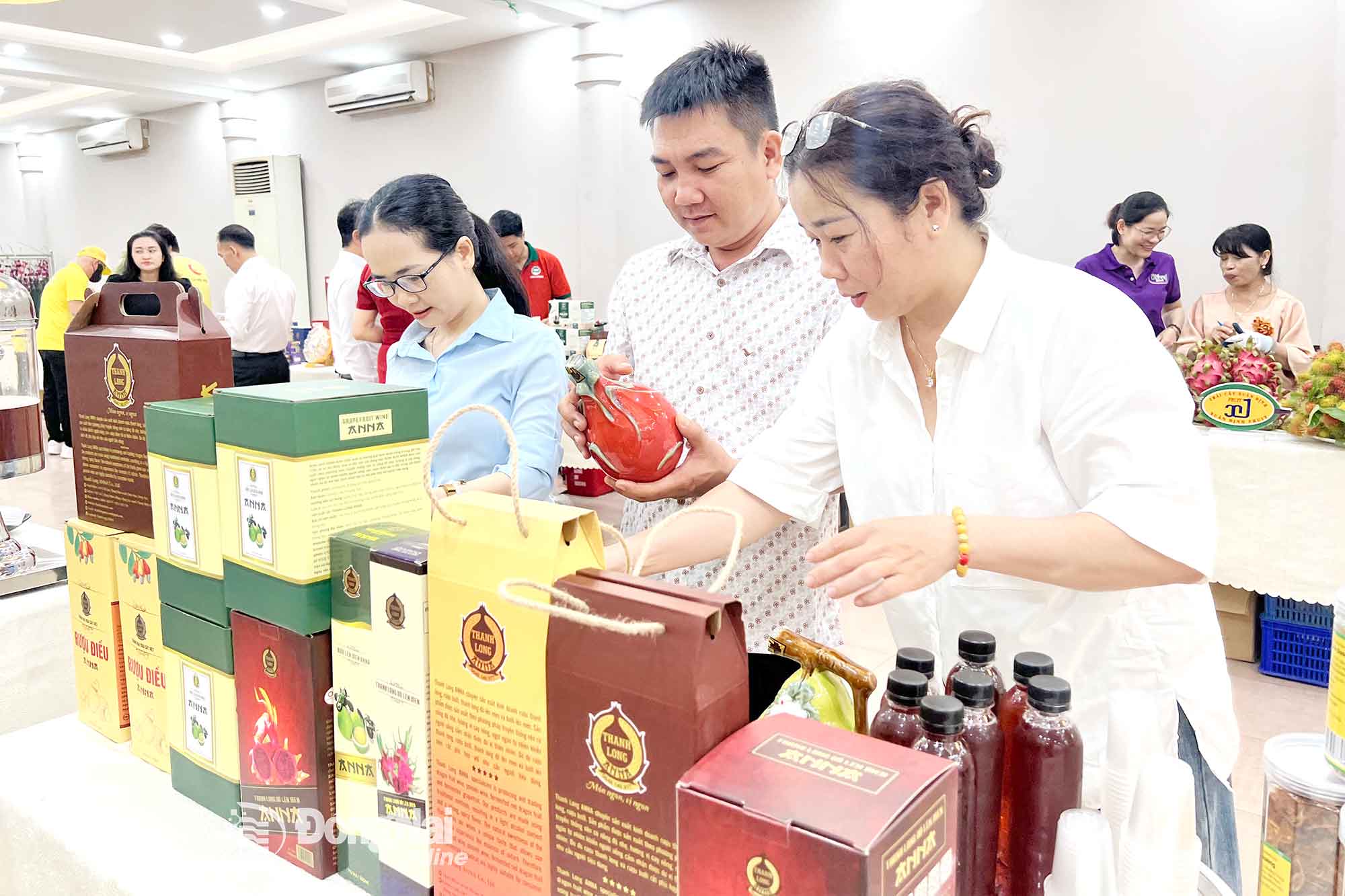 Η Μονάδα Παραγωγής Οίνου Anna Dragon Fruit (Κομμού Ντάου Τζιάι, Επαρχία Ντονγκ Νάι) δίνει πάντα προσοχή στην πνευματική ιδιοκτησία και καταχωρεί βιομηχανικά σχέδια για συσκευασίες προϊόντων. Φωτογραφία: Hai Quan