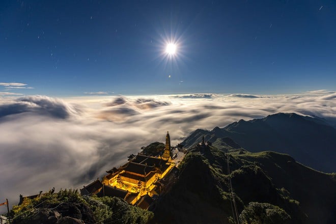 ຊົມວິວທາງຊ້າງເຜືອກໃນຍາມກາງຄືນຢູ່ເທິງຈອມພູ Fansipan - ຮູບພາບ 14.