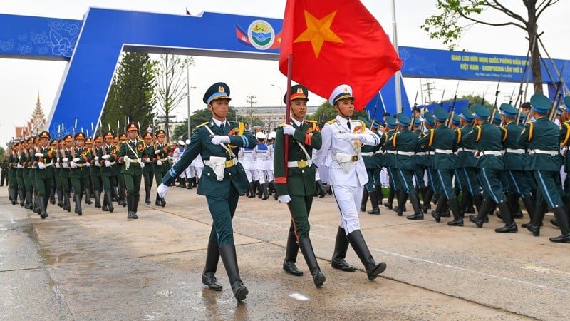 Čestná stráž na ceremoniálu.