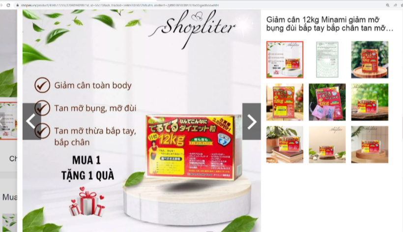 Ministry of Health: Detected fake Minami weight loss product declaration