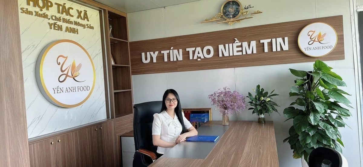 Chị Phạm Thị Tư Hậu người sáng lập HTX Sản xuất, chế biến nông sản Yến Anh. Ảnh: HTX Nông sản Yến Anh.