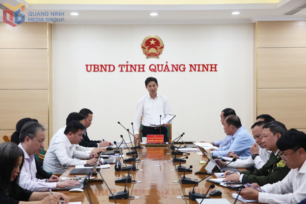 Kameraad Nguyen Van Cong, vicevoorzitter van het Provinciaal Volkscomité, hield een toespraak tijdens de vergadering.