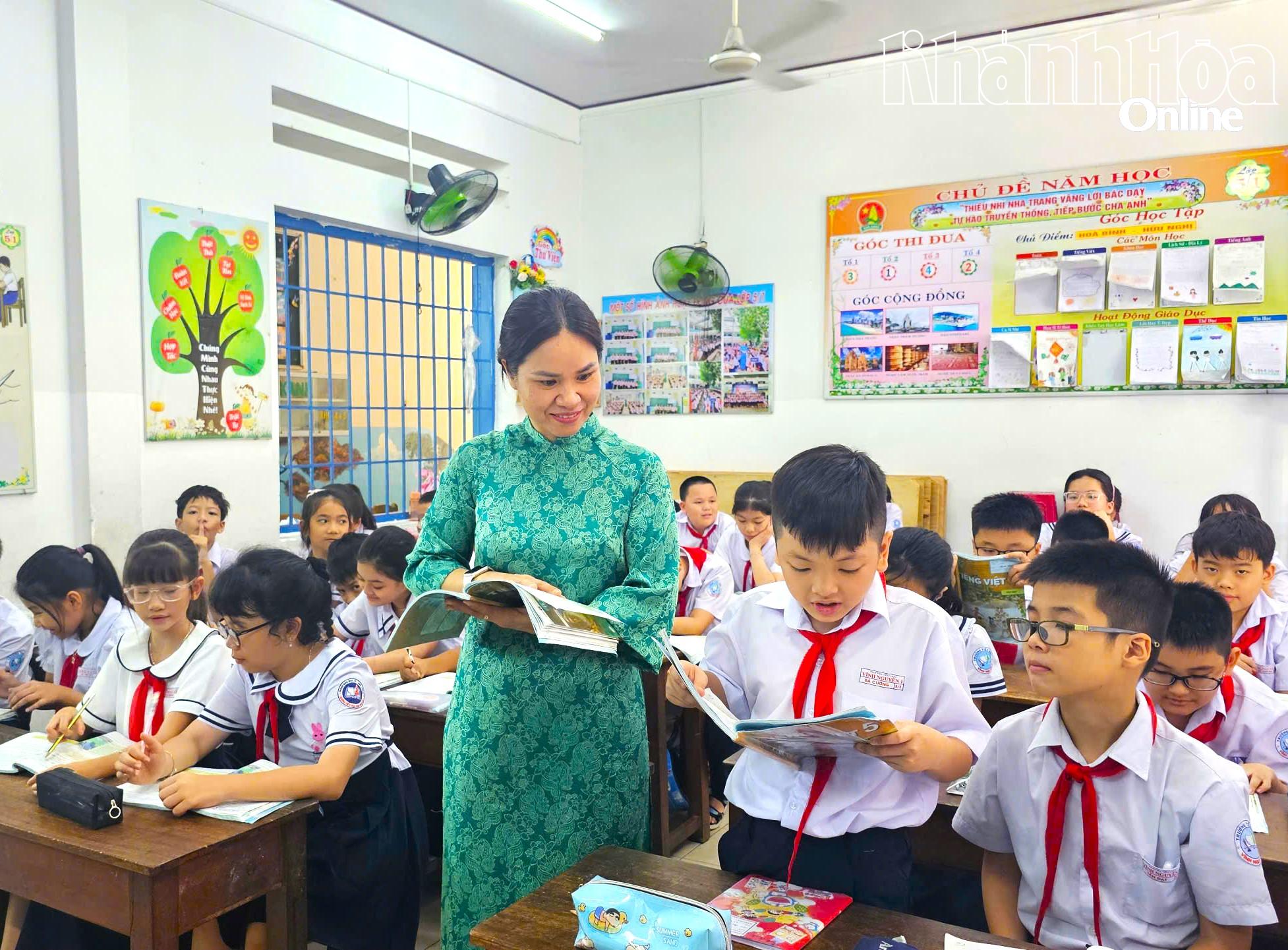 Tiết học tại Trường Tiểu học Vĩnh Nguyên 1 (phường Nha Trang). 