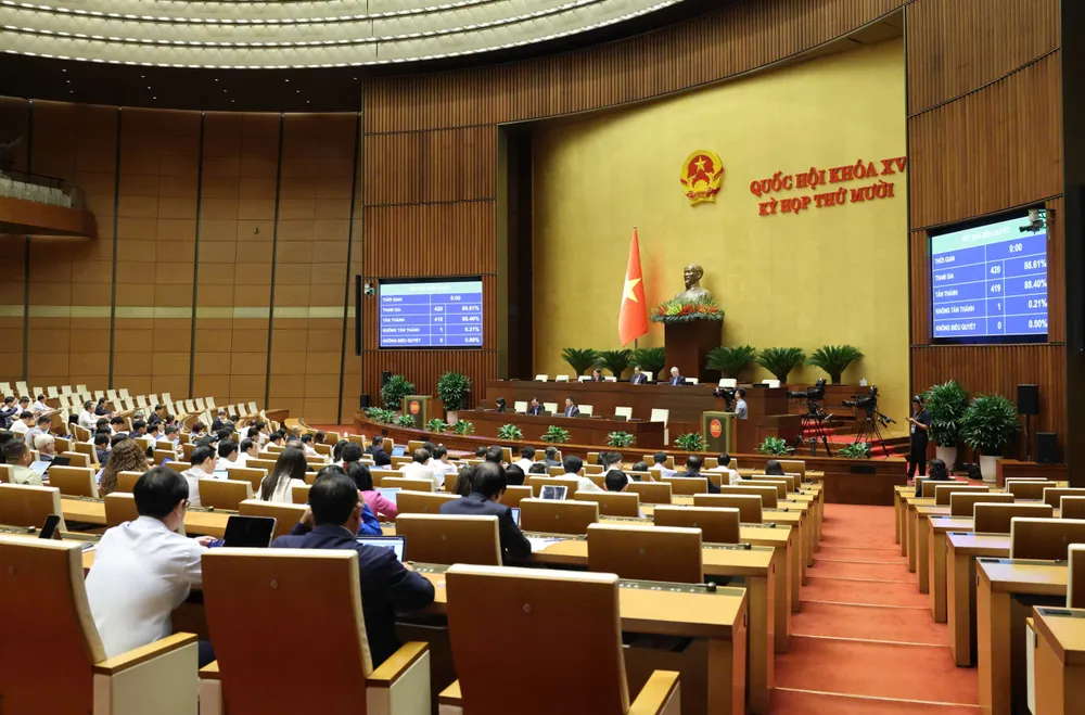 Die Nationalversammlung stimmte am Nachmittag des 13. November für die Verabschiedung der Entschließung zum Staatshaushaltsentwurf für 2026.jpg