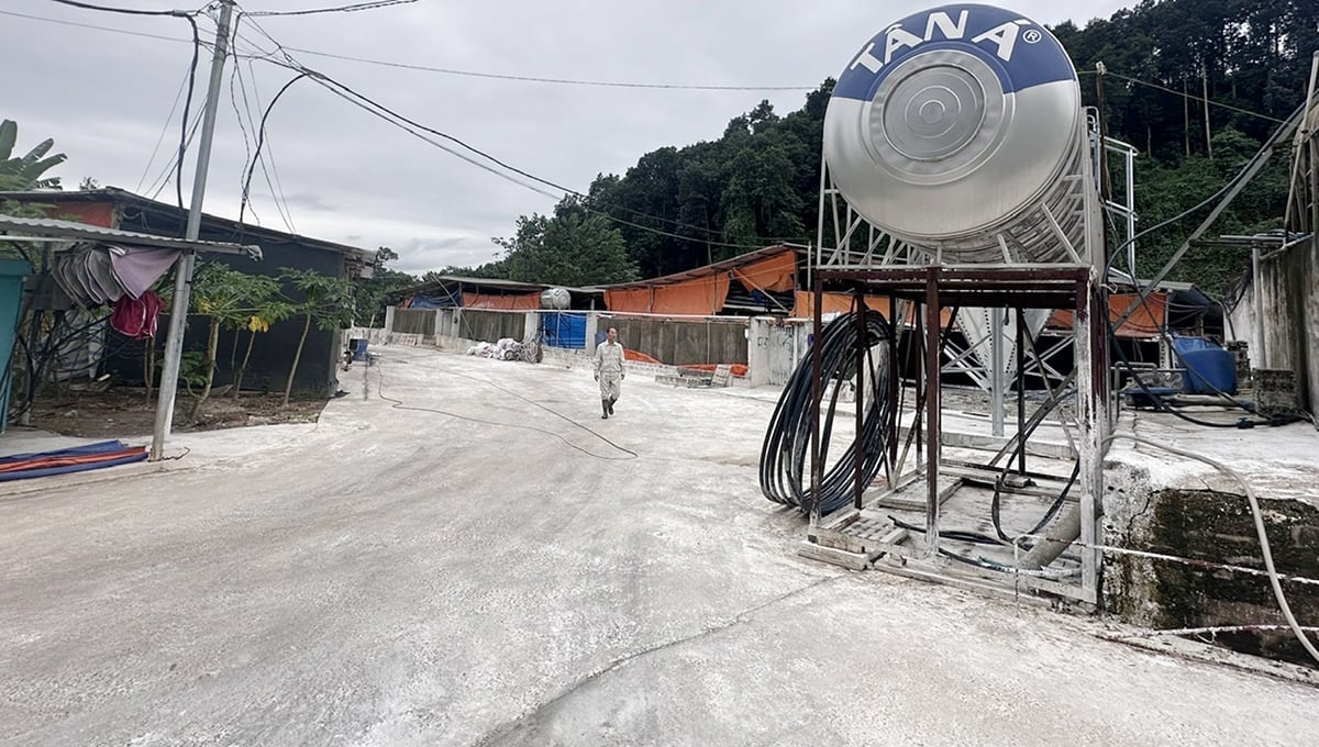 Nông dân Lê Đình Quý kiểm tra khu trang trại chăn nuôi của gia đình. Ảnh: Bích Hợp.