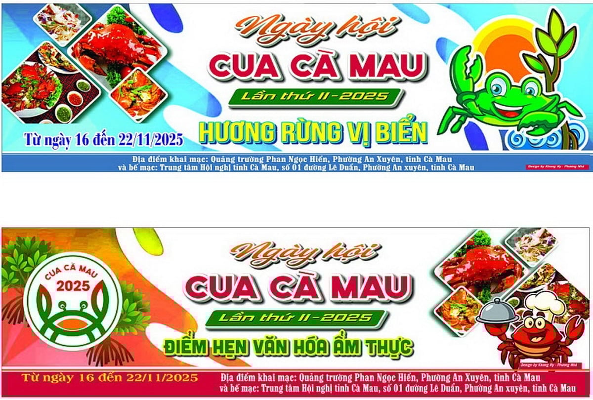 'Ngày hội Cua Cà Mau năm 2025' với chủ đề 'Cua Cà Mau: Hương rừng - Vị biển' với các hoạt động chính diễn ra từ ngày 16/11/2025 đến ngày 22/11/2025. Ảnh: Ban Tổ chức.