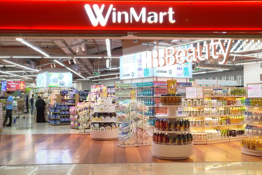 Các sản phẩm hoá mỹ phẩm uy tín được bày bán tại WinMart. Ảnh: Masan.