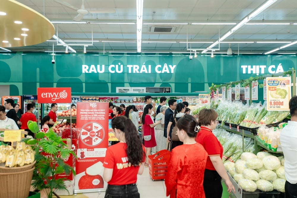 Khu vực rau củ trái cây với các sản phẩm tươi mỗi ngày tại siêu thị WinMart. Ảnh: Masan.