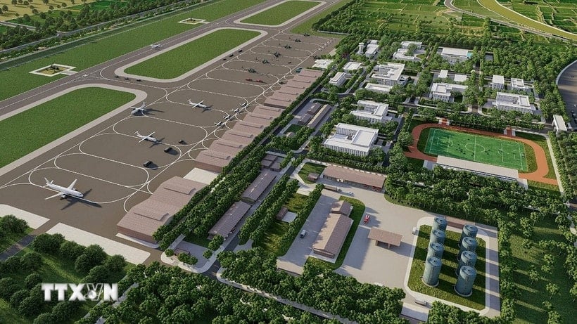 Perspectivă asupra Aeroportului Internațional Gia Binh. (Foto: VNA)