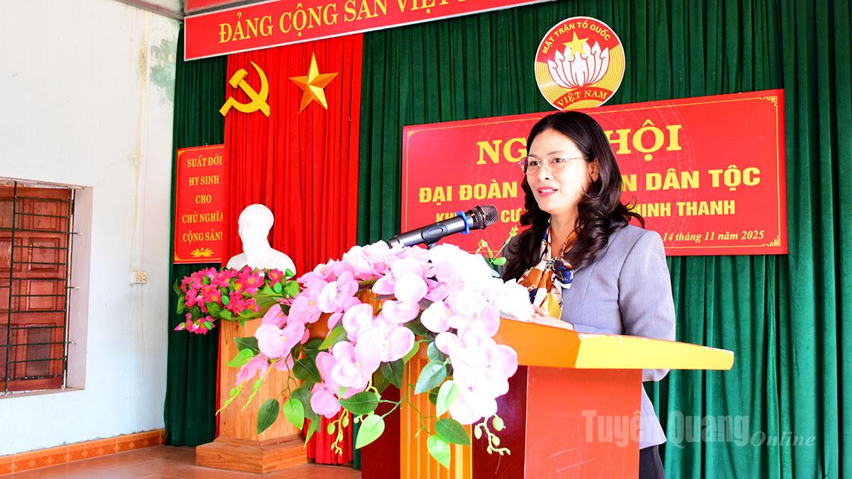 Kamrat Vuong Ngoc Ha, medlem av provinspartiets ständiga kommitté och vice ordförande för provinsens folkkommitté, talade vid festivalen.