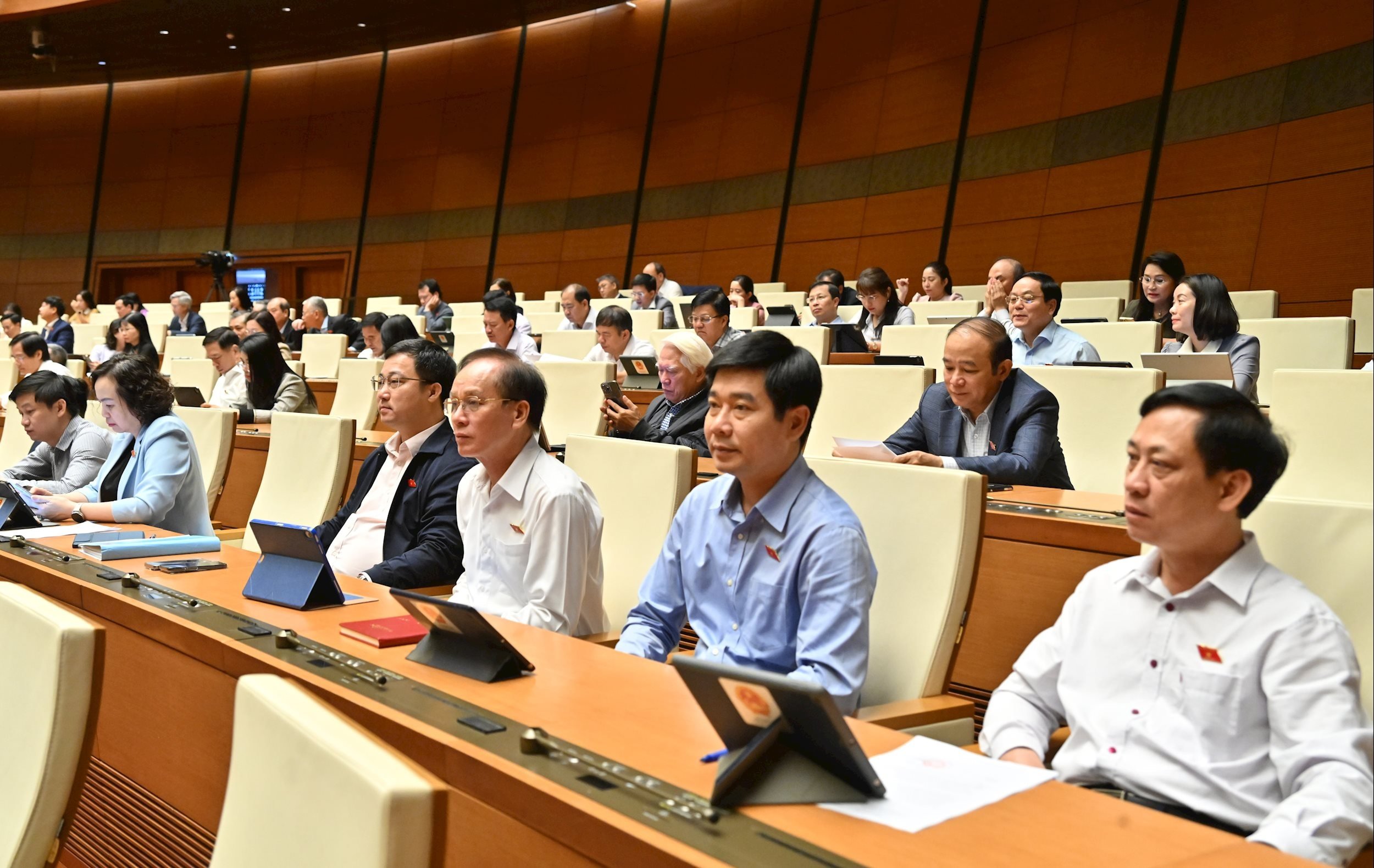 Afgevaardigden op de vergadering