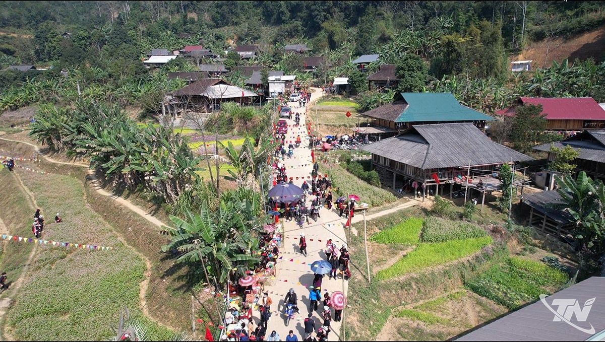 Каждую весну народ Сан Чи в Кхау Данге часто проводит праздник, чтобы помолиться о хорошем урожае, привлекая множество жителей коммуны и туристов присоединиться к веселью.