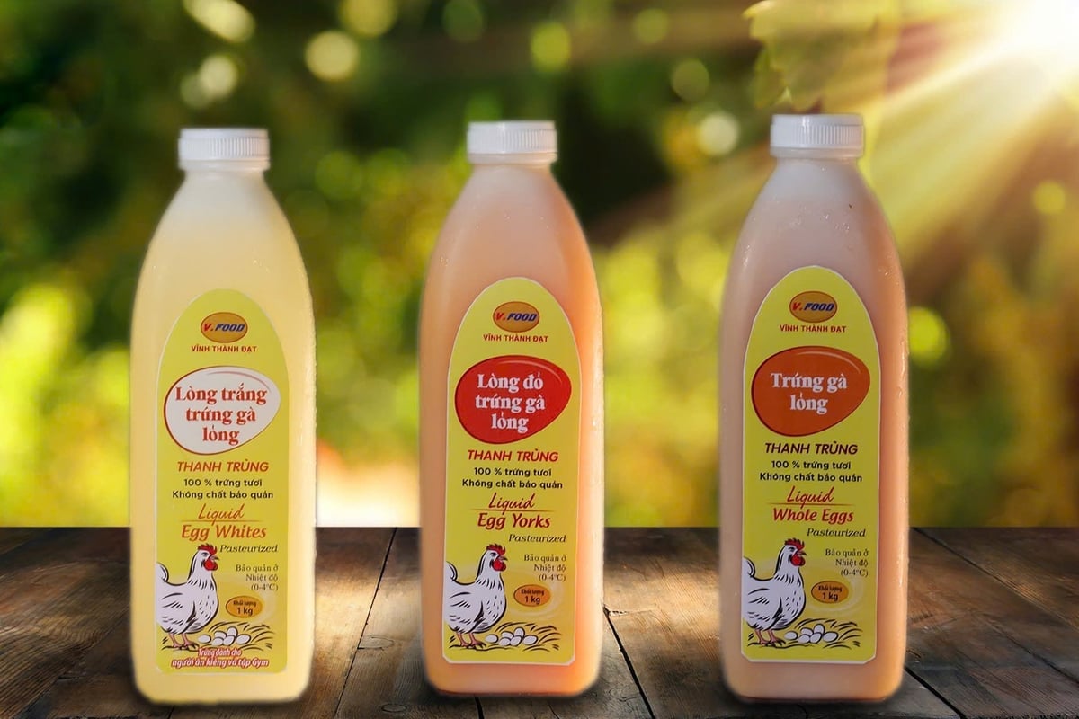 Sản phẩm trứng gà lỏng thanh trùng đạt chuẩn nhân đạo quốc tế của V.Food vừa được công nhận là sản phẩm tiêu biểu TP.HCM năm 2025. Ảnh: Nguyễn Thủy.