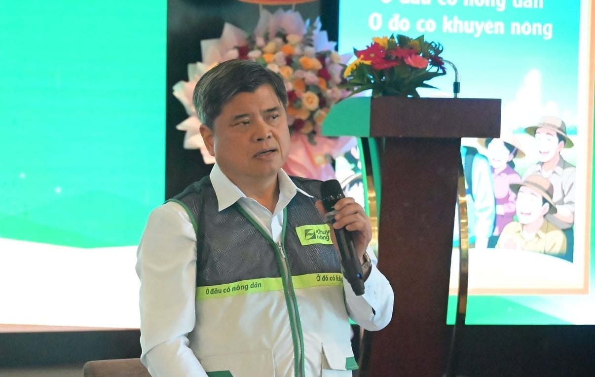 Thứ trưởng Bộ Nông nghiệp và Môi trường Trần Thanh Nam (đưng đánh giá cao vai trò của hệ thống khuyến nông trong phát triển nông nghiệp, nâng cao đời sống nông dân và xây dựng nông thôn mới. Ảnh: Phạm Hoài.