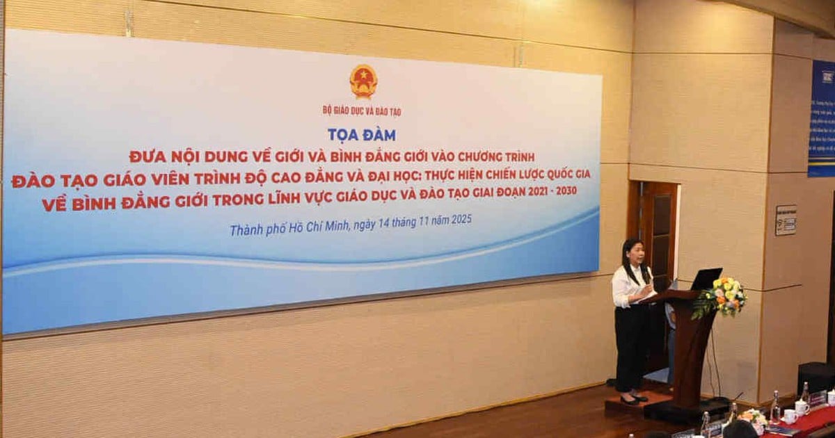 Sinh viên sư phạm sẽ được học về giới và bình đẳng giới