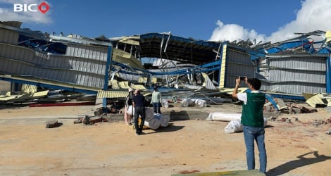 Bảo hiểm BIDV (BIC) tiếp nhận hơn 120 vụ tổn thất sau bão số 13