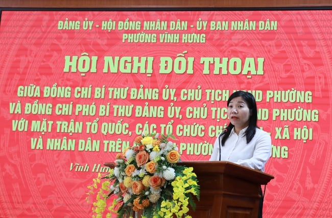Phường Vĩnh Hưng: Đối thoại để gỡ khó, nâng cao hiệu quả- Ảnh 2.
