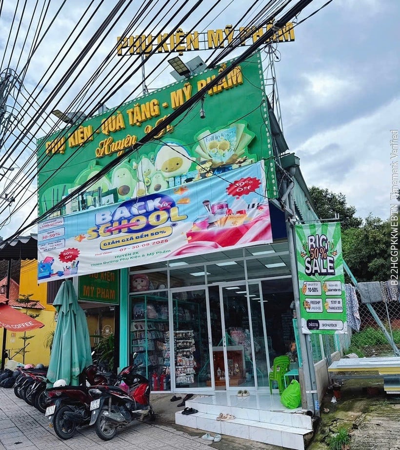 De winkel waar het incident plaatsvond.