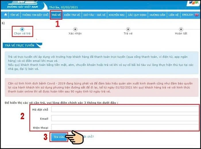 អ្នកដំណើរអាចត្រឡប់សំបុត្រតាមអ៊ីនធឺណិតដោយមិនគិតថ្លៃ នៅពេលដែលរថភ្លើងត្រូវបានលុបចោល ដោយសារឧបទ្ទវហេតុ ឬគ្រោះធម្មជាតិ។