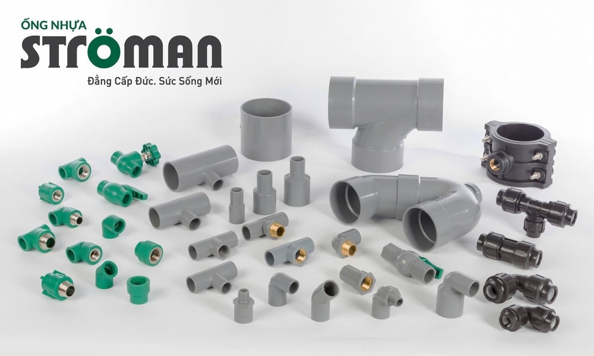 Phụ kiện uPVC, PP-R và HDPE của Ströman đảm bảo sự kết nối chắc chắn và bền vững cho hệ thống. Ảnh: Tân Á Đại Thành.