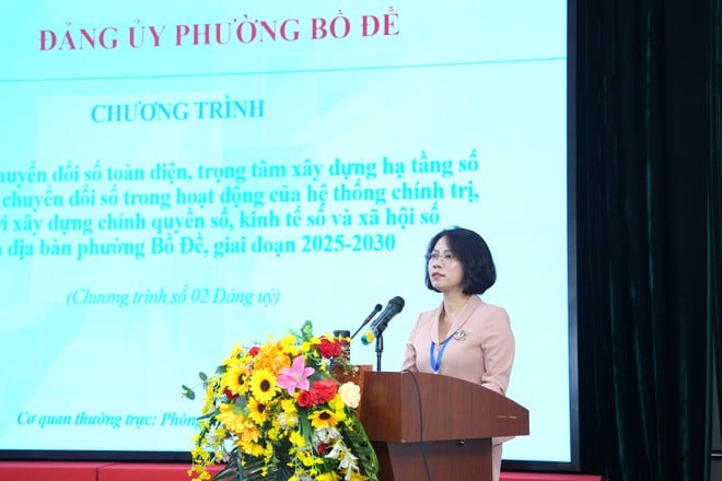 Bo De Ward är fast besluten att omsätta den första partikongressens resolution i konkreta handlingar - Foto 3. Phường Bồ Đề quyết tâm biến Nghị quyết Đại hội Đảng bộ lần thứ I thành hành động cụ thể- Ảnh 3.