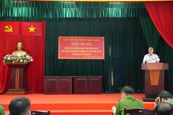 Thanh Oai: Tổng rà soát, làm sạch dữ liệu đăng ký phương tiện, giấy phép lái xe- Ảnh 3.