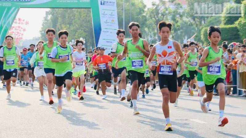 Para atlet berkompetisi.