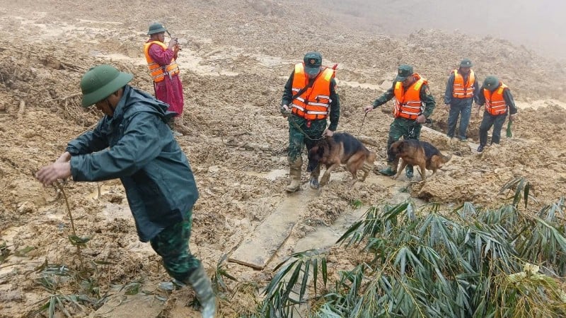 সামরিক অঞ্চল ৫ অত্যন্ত প্রতিকূল আবহাওয়ার মধ্যে ঘটনাস্থলে পৌঁছেছে। (ছবি: সামরিক অঞ্চল ৫ দ্বারা সরবরাহিত)