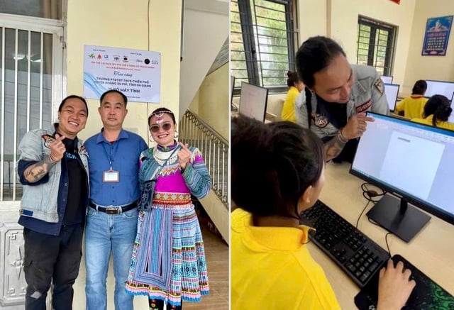 Бармен Нгуен Фу Куонг организует распродажу коктейлей, чтобы собрать средства на пожертвование компьютеров школе в горном регионе - Фото 3. Bartender Nguyễn Phú Cường tổ chức bán cocktail gây qũy tặng máy tính cho trường miền núi - Ảnh 3.