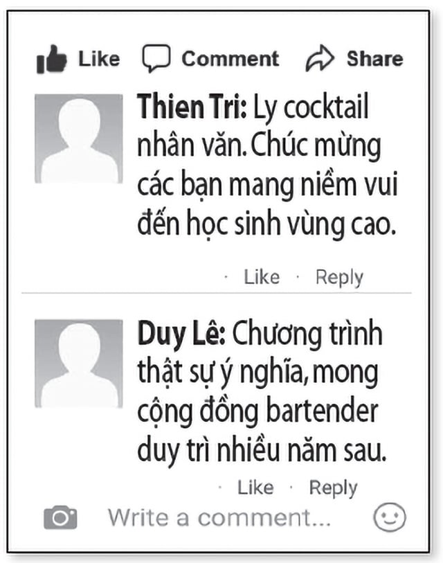 Бармен Нгуен Фу Куонг организует распродажу коктейлей, чтобы собрать средства на пожертвование компьютеров школе в горном регионе - Фото 4. Bartender Nguyễn Phú Cường tổ chức bán cocktail gây qũy tặng máy tính cho trường miền núi - Ảnh 4.