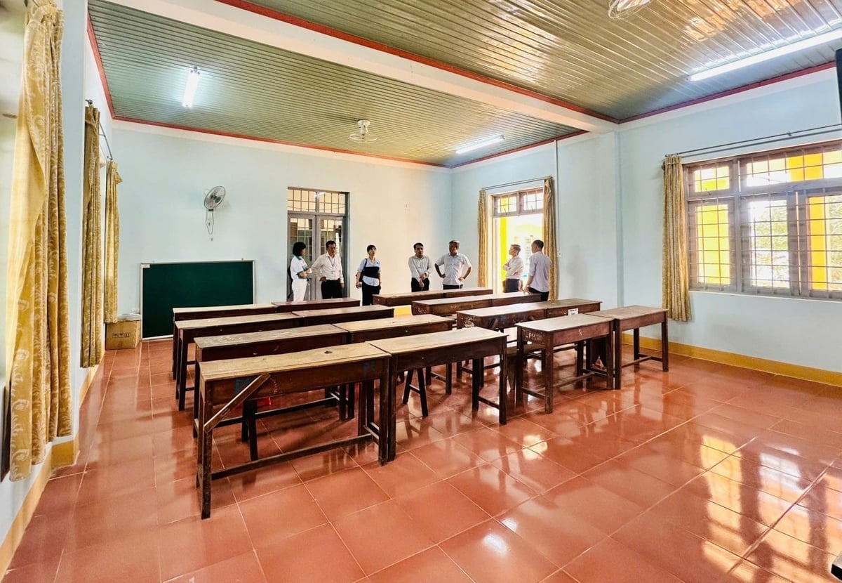 STEM-övningsrummet förväntas ligga i det centrala området av Phan Boi Chau - Nam Dong High School, med en yta på cirka 80 kvadratmeter. Foto: Petrovietnam. Phòng thực hành STEM dự kiến được bố trí tại khu vực trung tâm của Trường THPT Phan Bội Châu - Nam Dong, với diện tích khoảng 80m2. Ảnh: Petrovietnam.