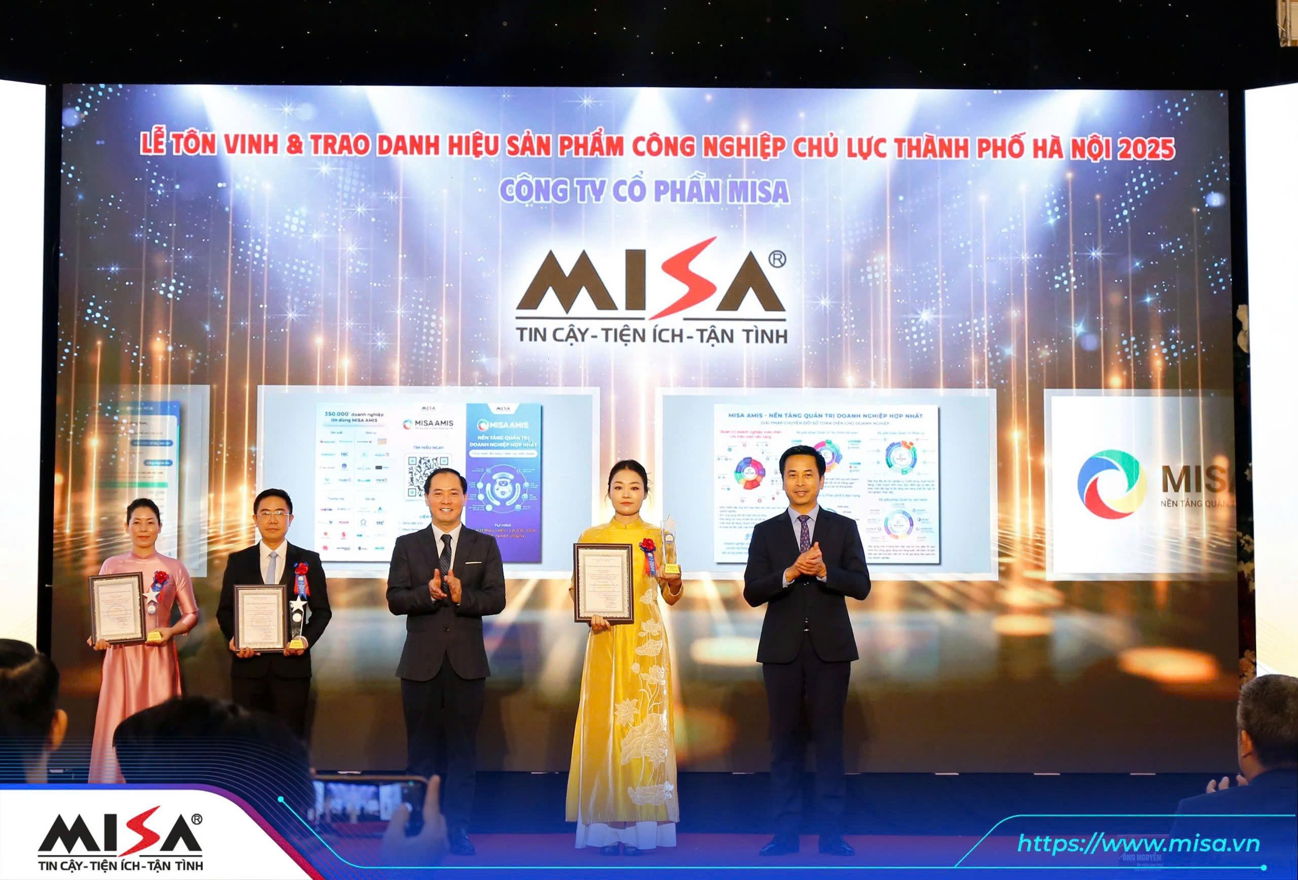 MISA AMIS lọt TOP 10 Sản phẩm Công nghiệp Chủ lực Hà Nội 2025