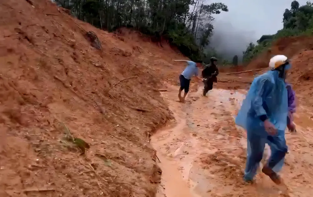 Scenen för jordskredet