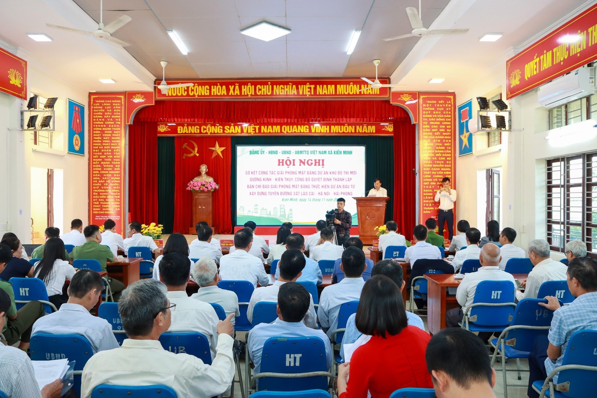 Kiến Minh rà soát xong nguồn gốc đất của hơn 400 hộ để giải phóng mặt bằng thực hiện dự án đường sắt