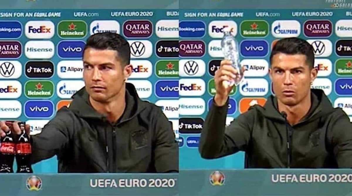 Image of Ronaldo drinking soft drink goes viral