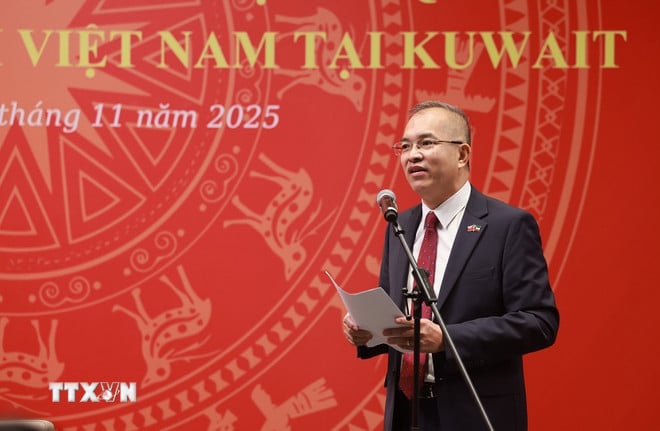 Agenția de știri din Vietnam - Prim-ministrul s-a întâlnit cu personalul Ambasadei și cu comunitatea vietnameză din Kuweit-3.jpg