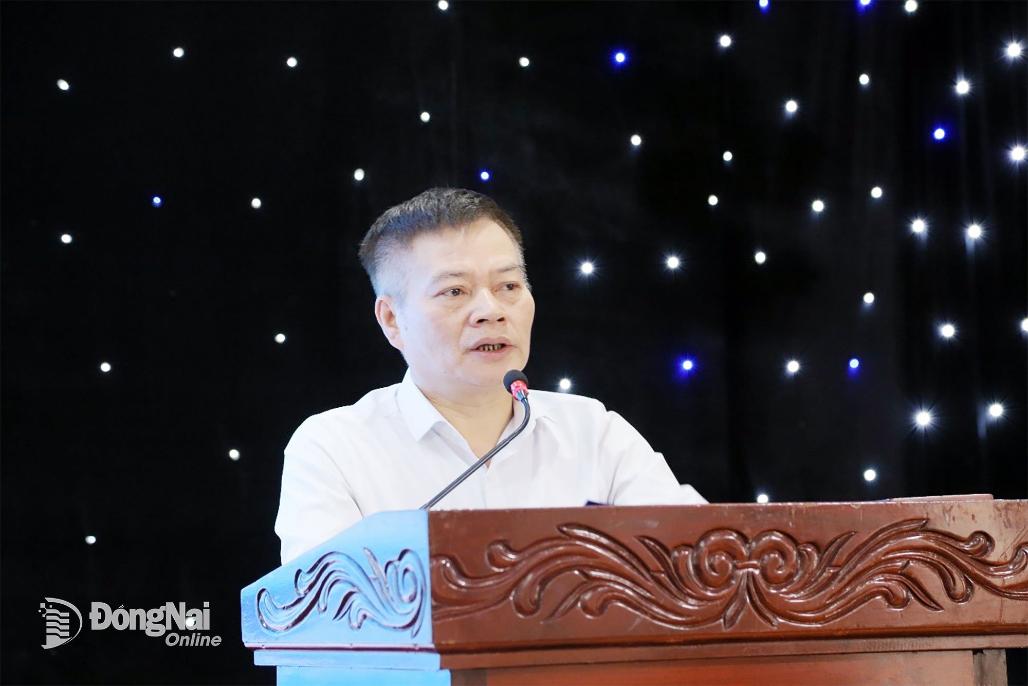 អនុប្រធាននាយកដ្ឋានទូរទស្សន៍ភាសាជនជាតិ លោក Le Hong Minh បានឲ្យដឹងថា៖ នេះជាសកម្មភាពទៀងទាត់របស់ VTV5 ដើម្បីរួមចំណែកលើកកំពស់គុណភាពកម្មវិធីភាសាជនជាតិ។ រូបថត៖ Lam Chia