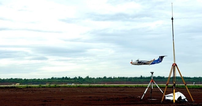 Lapangan Terbang Antarabangsa Long Thanh telah menyelesaikan penentukuran penerbangan. (Sumber foto: VATM disediakan)
