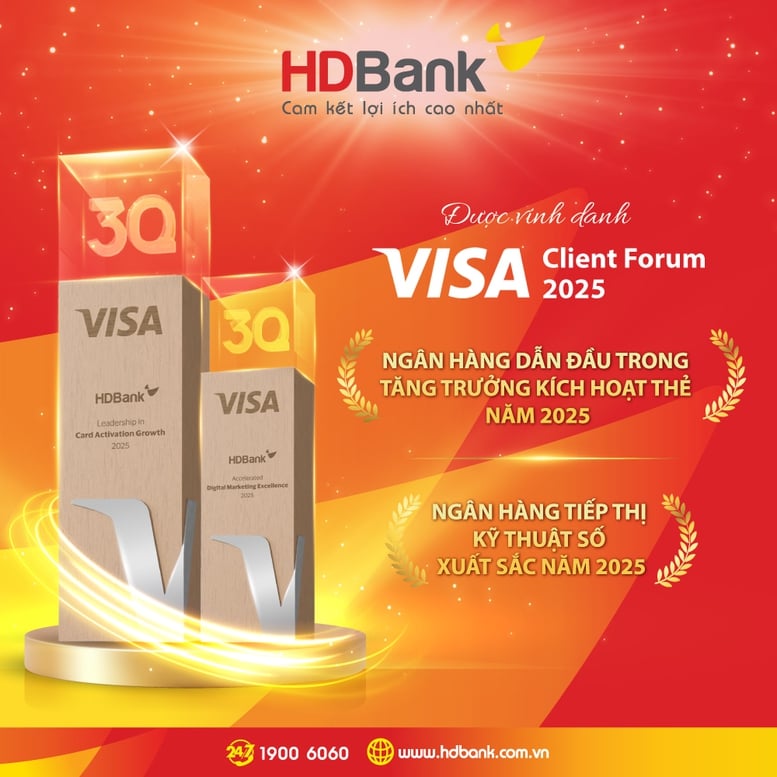 HDBank telah diberi penghormatan oleh Visa dengan dua anugerah penting - Foto 2. HDBank được Visa vinh danh với hai giải thưởng quan trọng- Ảnh 2.