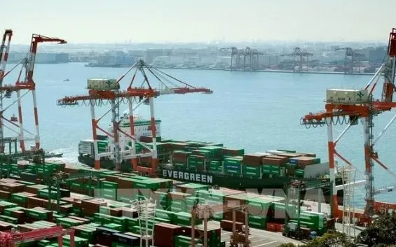 Port internațional de containere din Tokyo, Japonia. Foto: AFP/TTXVN Cảng container quốc tế ở Tokyo, Nhật Bản. Ảnh: AFP/TTXVN